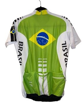 ASSOS BRASIL EQUIPE Men’s Full Zip Short Sleeve BRAZIL NATIONAL JERSEY Large